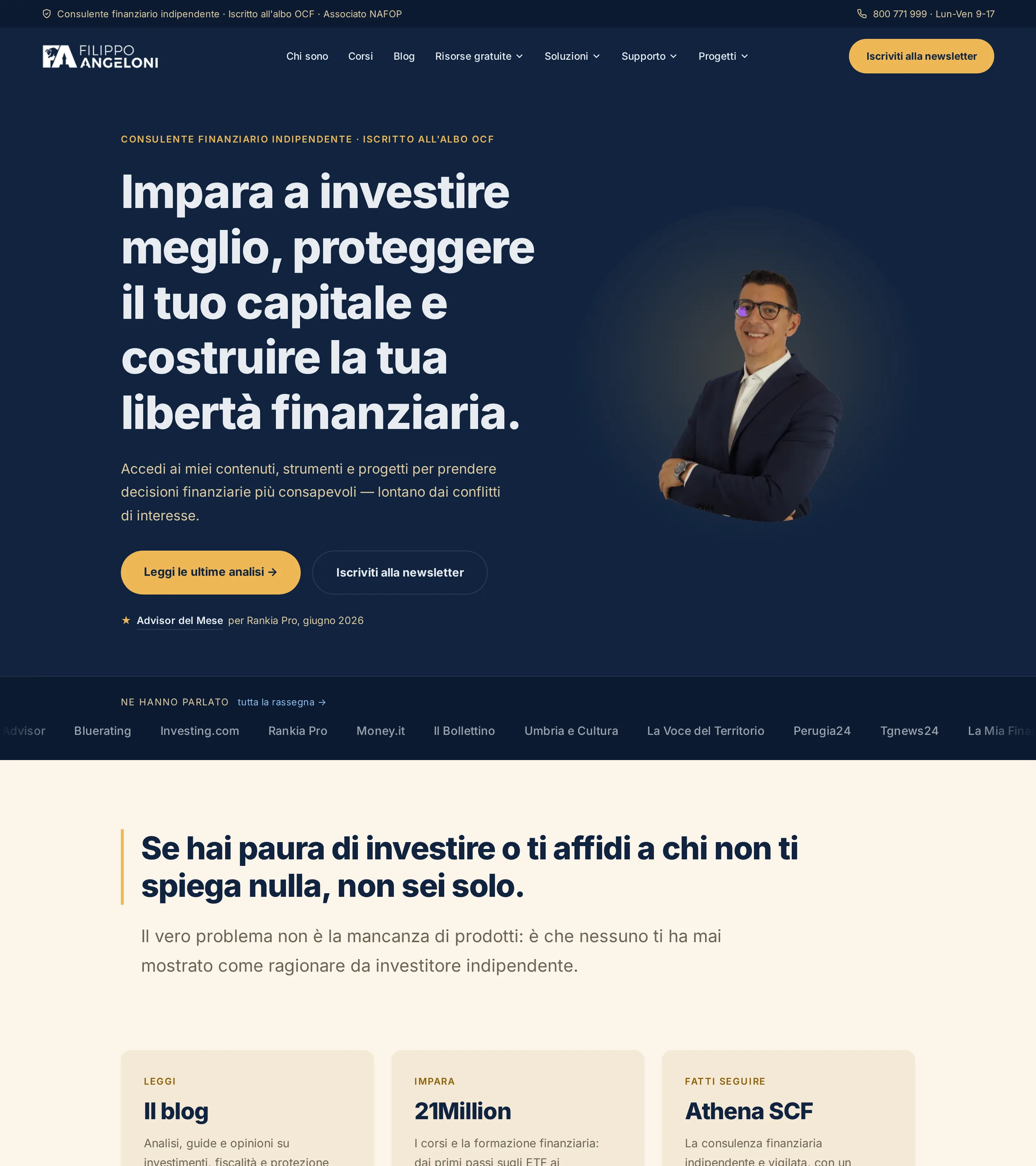 Pagina iniziale di Filippo Angeloni
